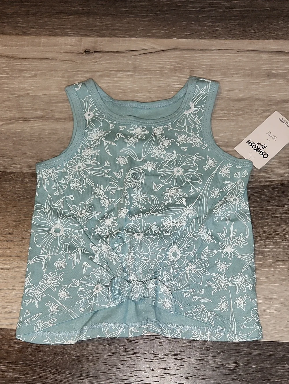 NWT OSHKOSH Floral Tank Top in Teal Blue